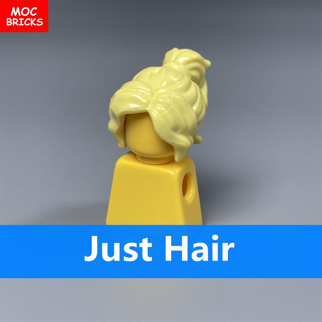 Нетоксичные 5 шт./лот Детали Moc Кирпичики Женские Волосы Собранные Частицы Строительные Блоки Аксессуары Детские Игрушки Пластиковые Куклы