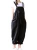 Mori Hanging Large Large Work Pocket Commuting to 40s Black Large Size Ladies [JILUA] Комбинезон, Все в одном, Женский, Натуральный, Для девочек, Свободный, Легкий,