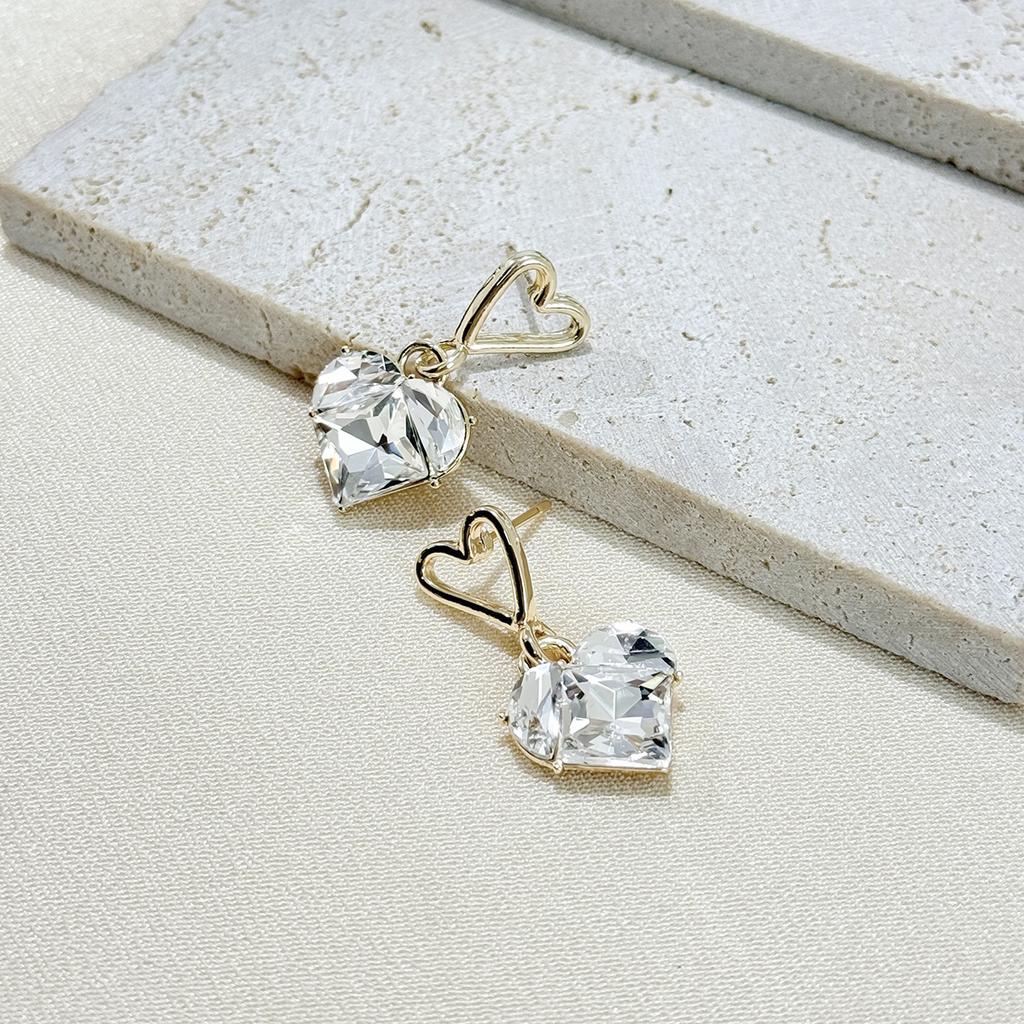 Двухслойные треугольные длинные серьги в стиле французского ретро с бриллиантами и цирконами, высококачественные серьги, серьги для женщин.