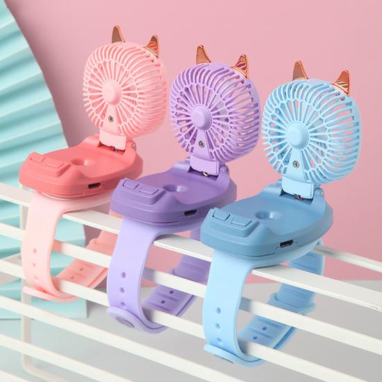 Ceative Электрические Съемные Наручные Часы Вентилятор Бесшумный Ремешок Мощный