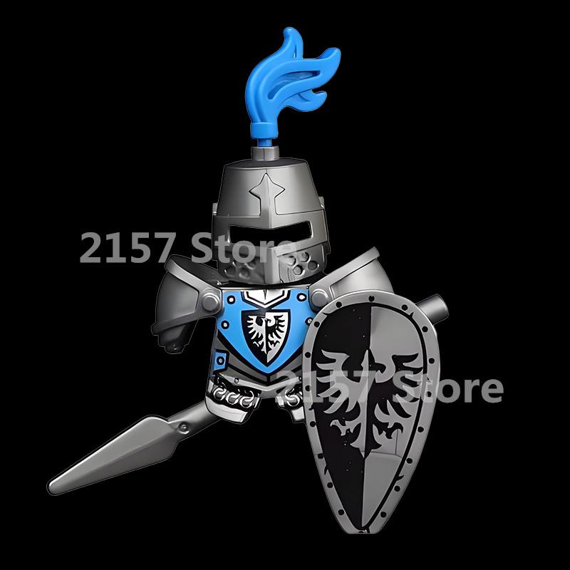 Средневековый Замок Солдат Фигурки Действия Строительные Блоки Дракон Аниме Рыцарь Аксессуар Боевой Конь Ополчение Шлем Щит Игрушка Подарок S015