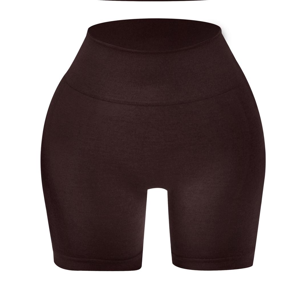 Бесшовные шорты для йоги с высокой талией, подтягивающие ягодицы