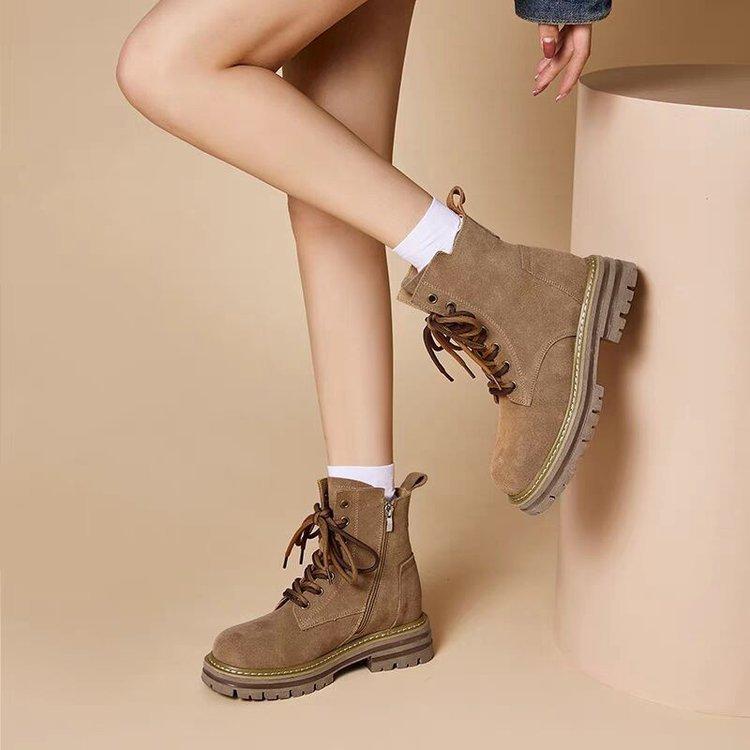 Ботинки женские модные и удобные винтажные рабочие ботинки Desert Rhubarb Boots весна-лето одинарные ботинки с толстой подошвой короткие уличные ботинки