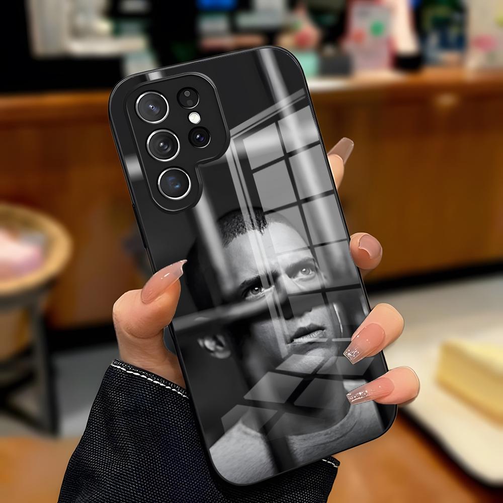 Чехол для телефона P-Prison Break TV для Samsung A25 A13 A33 5G A54 A36 A35 A56 A52 A14 Ударопрочный стеклянный чехол