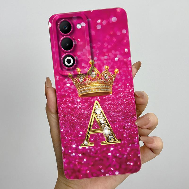 Чехол для OPPO A5 5G 2025 CPH2735 Роскошные Буквы Пара Силиконовые Мягкие Чехлы для Телефона Для OPPOA5 A 5 2025 Защита Камеры Задняя Крышка