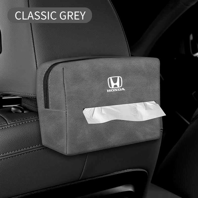 2Pcs Car Leather Tissue Bag Car Backseat Tissue Case Storage For Honda Civic xrv hrv crv brv City Accord Fit Jazz Insight akz256