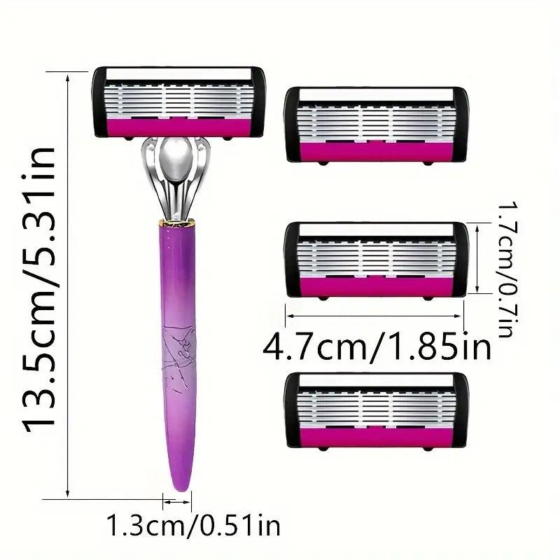 6-Layer Women's Razor for Smooth Shaving and Armpit Hair Removal