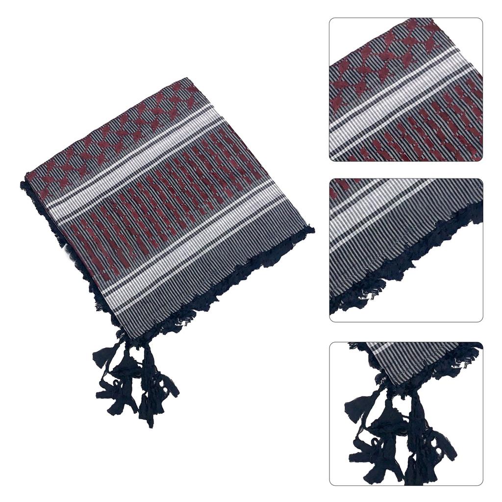 Stylish Shemagh Scarf Soft Jacquard Arab Shawl for Men Women Muslims Lightweight Arabian Dubai Headwrap Desert Neckscarf