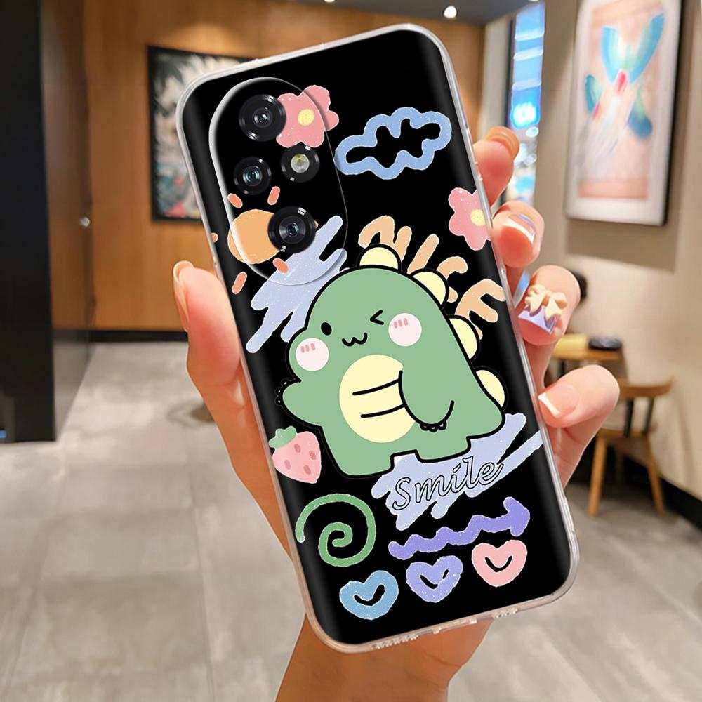 Чехол для телефона Honor 200 Pro Милый Панда Мягкий Силиконовый Чехол Для Honor 200 Lite honor200 Чехол Модный Прозрачный ТПУ Задняя Крышка Coque