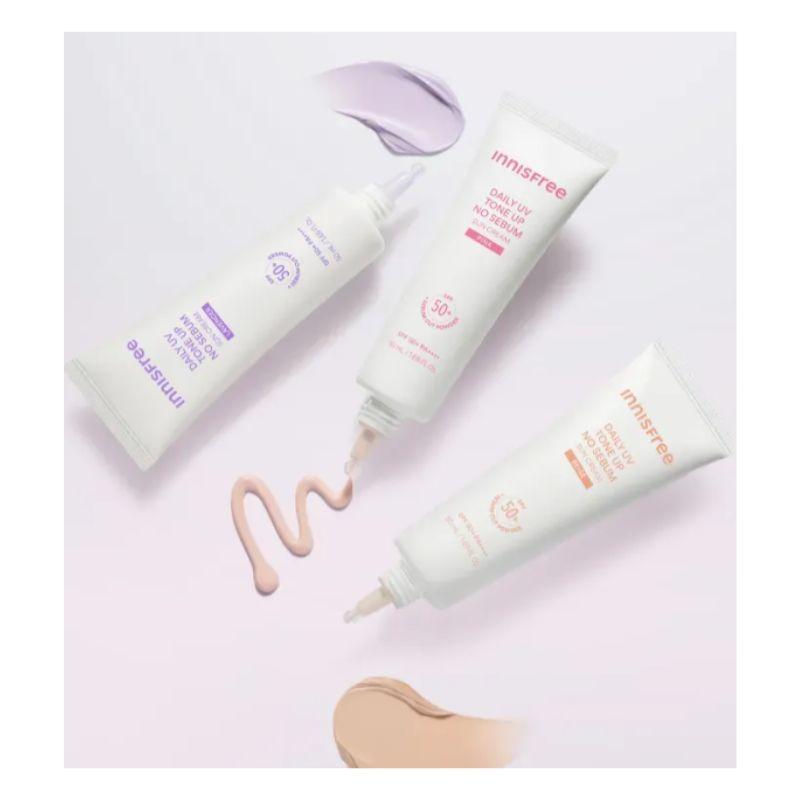 Innisfree Ежедневный УФ-тон для лица с SPF50+ PA++++, матирующий, с контролем жирности, корректирующий тон, солнцезащитный крем, 50 мл(3colors)