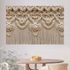 1 Ткань для фона - плетеный гобелен в богемном стиле - изысканные веревочные и цветочные узоры, белый полиэстер, домашний декор