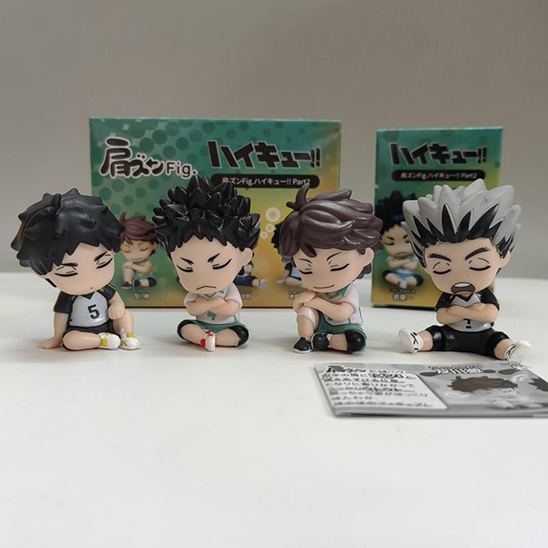 4 шт./лот украшения своими руками спящая мини фигурка Haikyuu 5,5 см Хината Шоё Тобио Кагеяма аниме модель украшения