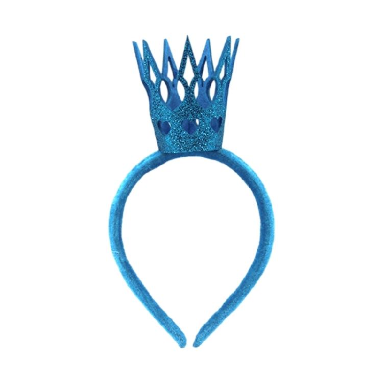 Glittering Powder Crown Hairband Hollowed Heart Tiaras Headband for Women Teens Birthday Party Celebration Costume Props