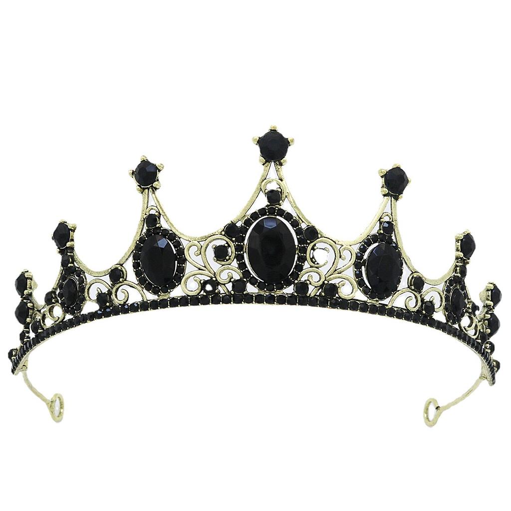 Свадебные аксессуары для волос Свадебный головной убор Сплав Цветной бриллиант Легкая роскошь Ретро Простая стразовая корона Гальванопокрытие Банкетная корона