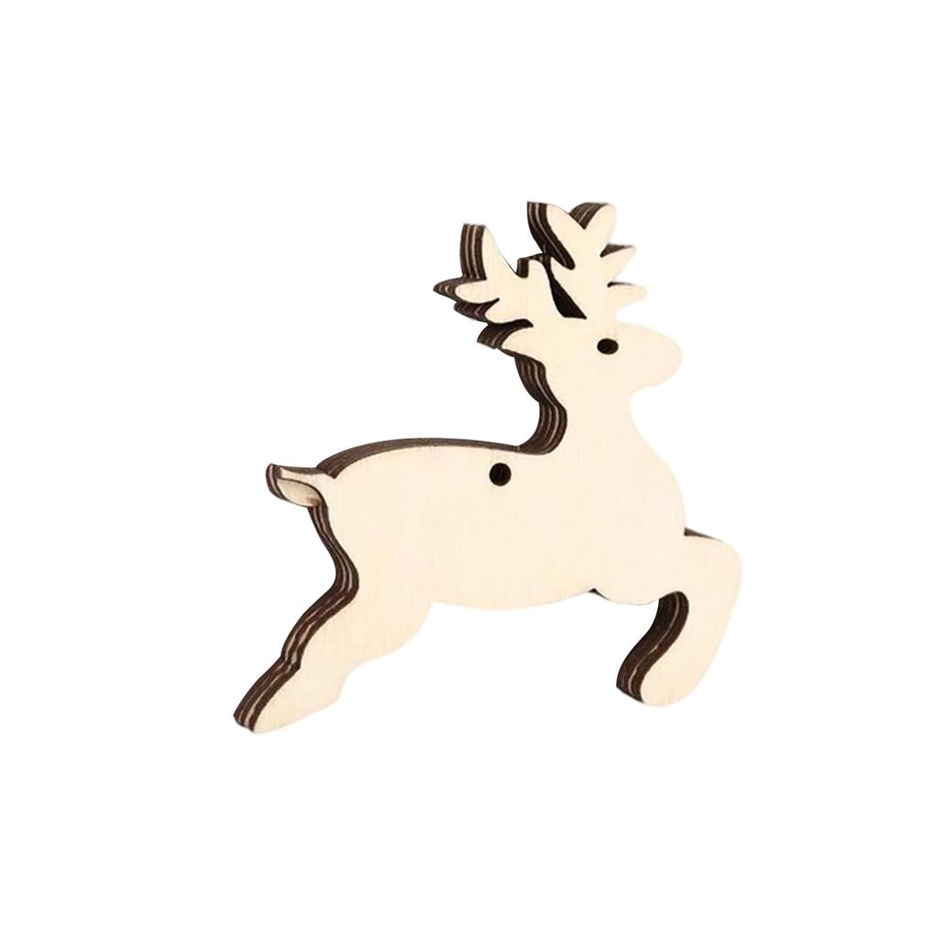 Wooden Ornaments – 10 Pcs Ornament Decoration Kit For The Christmas Tree – Wooden Decorations With Hanging Cords