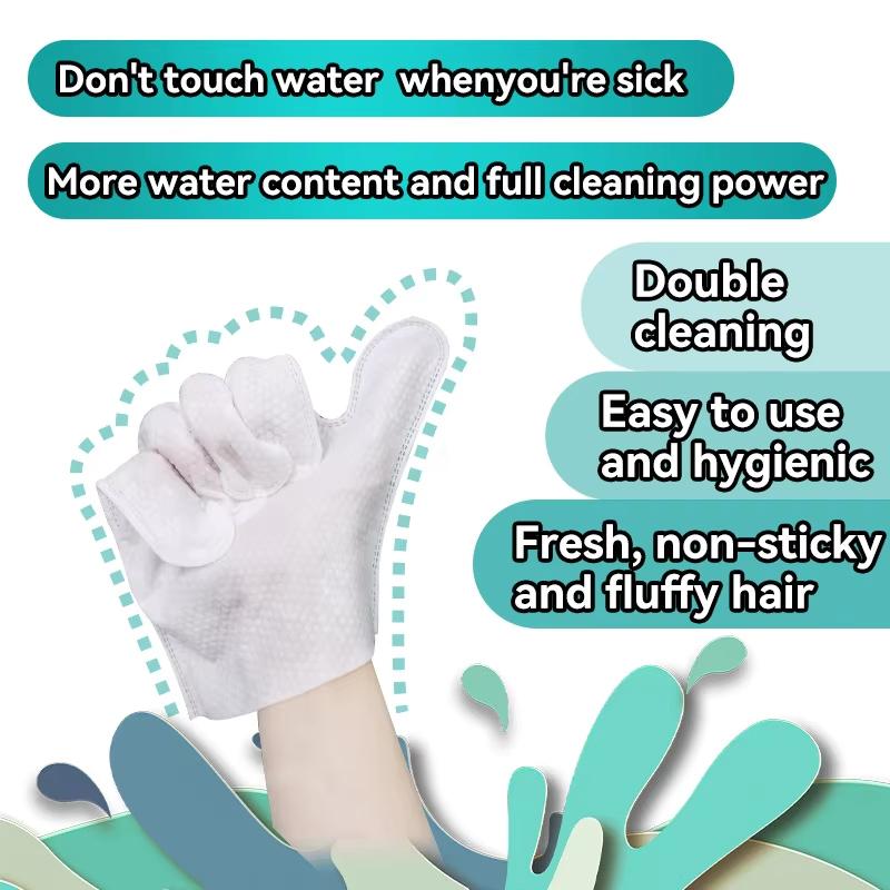 Cat Body Cleaning Soft Pet Wipes Glove Unscented Hypoallergenic Rinse Free Deodorizing Waterless Bath for Indoor Cats