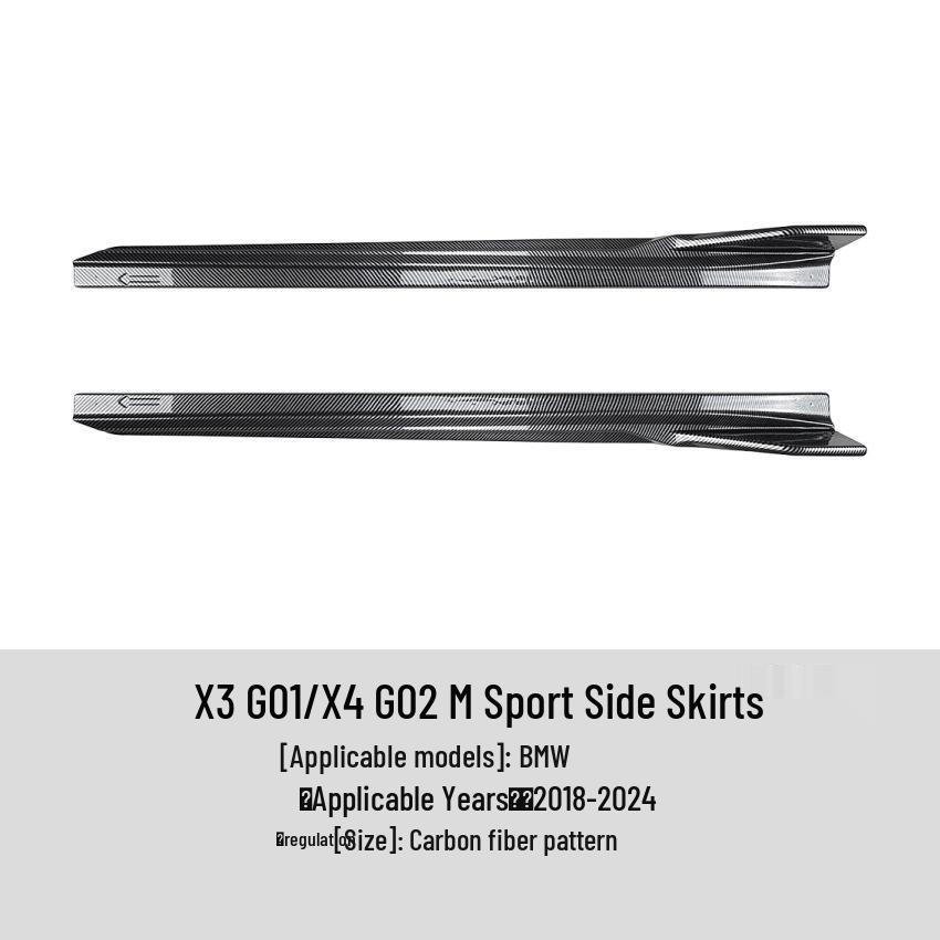 BMW X3 G01/X4 G02 Sport Side Skirt Spoiler 18-24 Models
