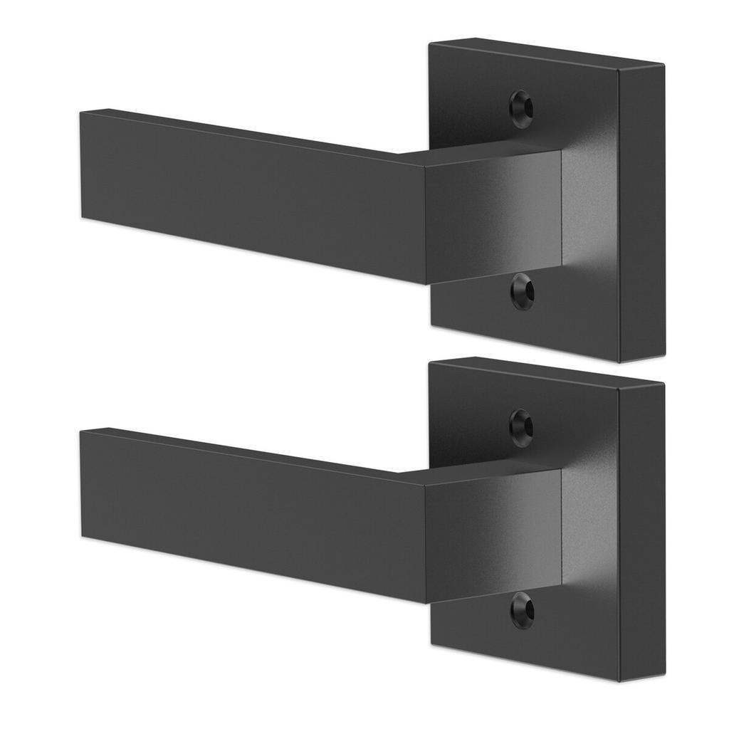 Dummy Door Lever, 2 PCS Non-Turning Single Side Push/Pull Handle, Contemporary Square Door Lever Set, Reversible for Right and Left Sided Doors,For