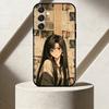 Ретро чехол для телефона в стиле Y2K для Samsung Galaxy A13, 21s, 22, 31, 32, 52, 53, 71, 72, 73, Мягкий черный чехол