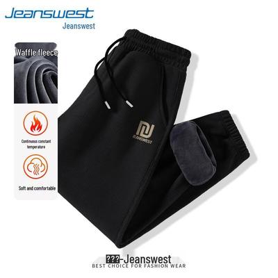 Мужские зимние джоггеры Jeanswest из вафельного трикотажа с флисовой подкладкой