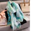 New Spring Large Female Summer Silk Thin Hijab Wraps Women Elegant Floral Scarf Shawl Pashmina Beach Stoles Bufanda Foulard