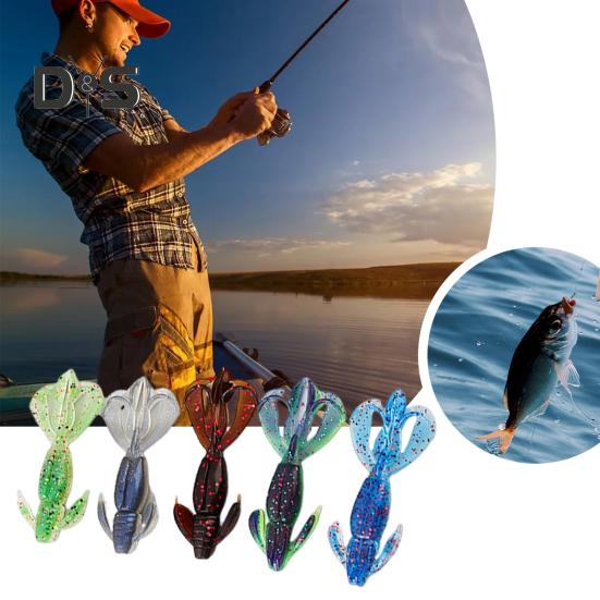 5 шт. 5,5 см/2 г мягкая приманка в виде креветки-бабочки с закрученным хвостом, цветная искусственная приманка для ловли соленой воды, пресноводного окуня, судака, форели, рыболовные принадлежности
