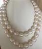 Classic 9-10mm South Sea White Baroque Pearl Necklace 32inch