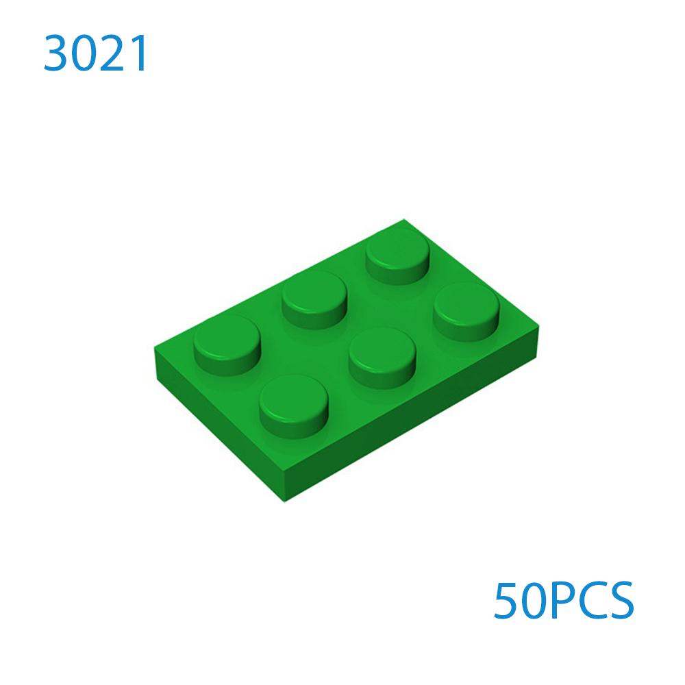 50 шт. DIY MOC Строительные блоки Тонкие Фигурки Кирпичики 2x3 Точки 12Цветов Образовательные Совместимые 3021 Игрушки для Детей Рождественский подарок