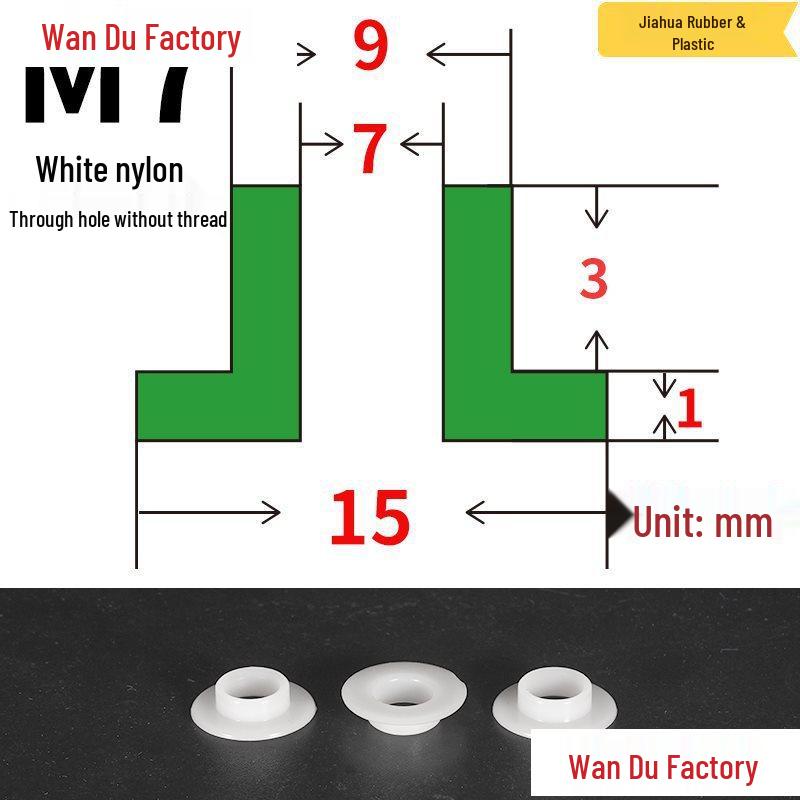 T-Shaped Nylon Insulating Bushing Spacer for M3-M35 Threads