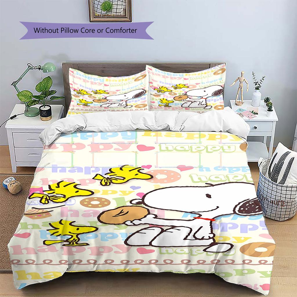 Snoopy Sitting and Counting Money – A Comfortable and Warm Bedding Set, The Perfect Choice To Decorate Your Bedroom.