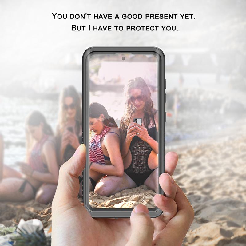 FS Series IP68 Waterproof Case For Samsung Galaxy S20 FE Clear Anti-scratch Anti-fall Phone Cover Shell