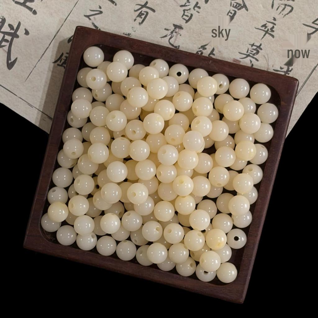 Natural Milk Yellow Bodhi Root Beads for DIY Jewelry and Buddhist Accessories