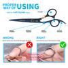 SANGELAR 6 Inch Left-handed Professional Hair Scissors, Magical for Girls' Hair Trimming,Dog Grooming Scissors Can Be Used As Pet Styling Tool