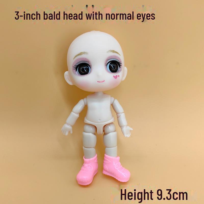 3-Inch BJD Doll with 6.3cm Body, Realistic Hands, Handmade Makeup & Princess Accessories