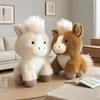 Fluffy Simulation Stuffered Pony Doll PP Cotton Long Hair Horse Stuffed Doll  Birthday Parties