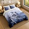 3Pcs Bedding Set Custom Name Text, 1 Sheet 2 Pillowcases Home Bed DecorHollow Knight