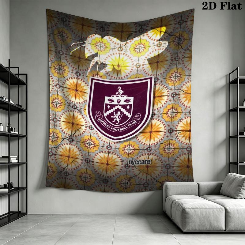 Burnley Fc Wall Tapestry Aesthetic Wall Hanging Printed Fabric Blanket Decorative Tapestries for Bedroom Living Room Home Decor