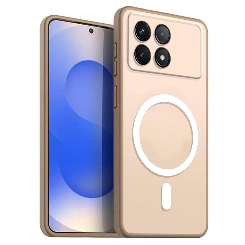 Магнитный железный кольцевой чехол для телефона для Xiaomi POCO X6 Pro 5G Матовый мягкий ТПУ Ударопрочный чехол