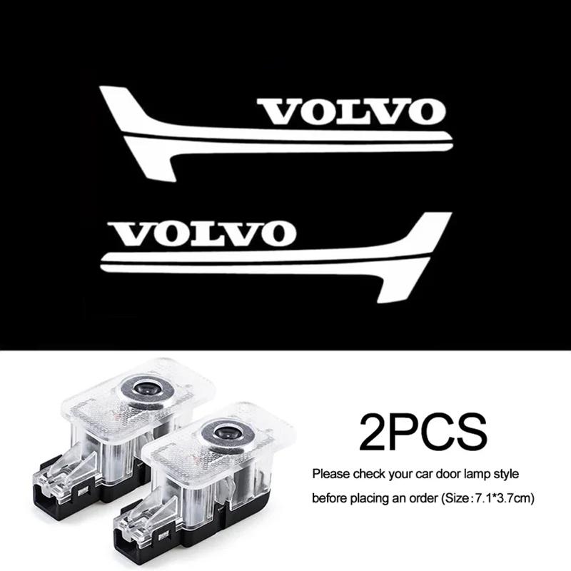 For Volvo Rdesign V50 S60 XC60 S40 XC40 XC90 V6 Accesorios 2PCs Car Door Light LED Welcome Laser Projector Logo Lamp Backlight