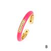 Trendy Colorful Zircon Drip Oil Stacking Ring for Spring/Summer
