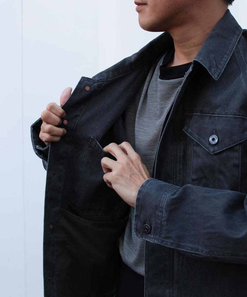 Snow Peak Sulfur Dyed Fade Coverall Outer Jacket for Men and XL JK-26SU015 Women, CHARCOAL,
