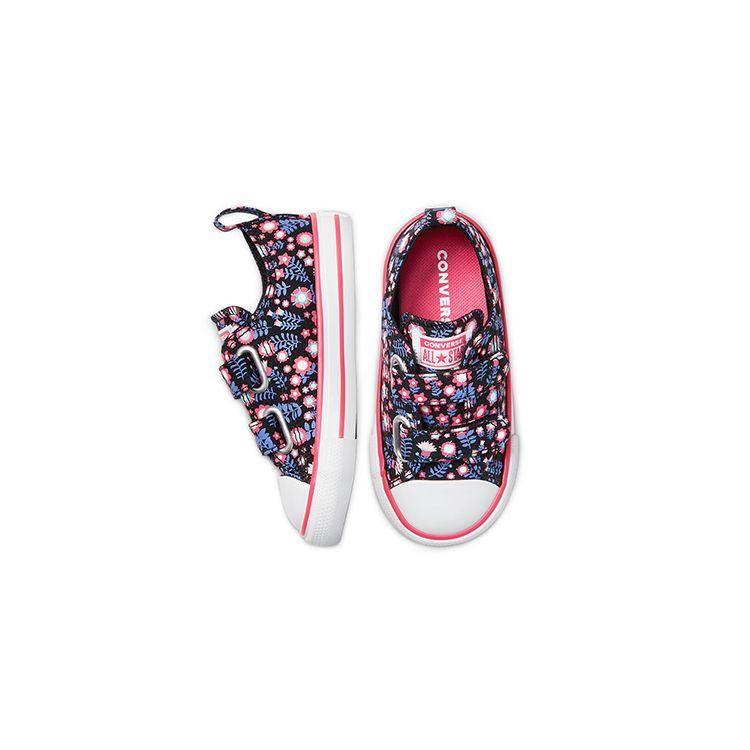 Converse Chuck Taylor All Star Low Top Comfortable Lightweight Low Top Baby Shoes Small Floral Purple Pink Baby Shoes 770217C