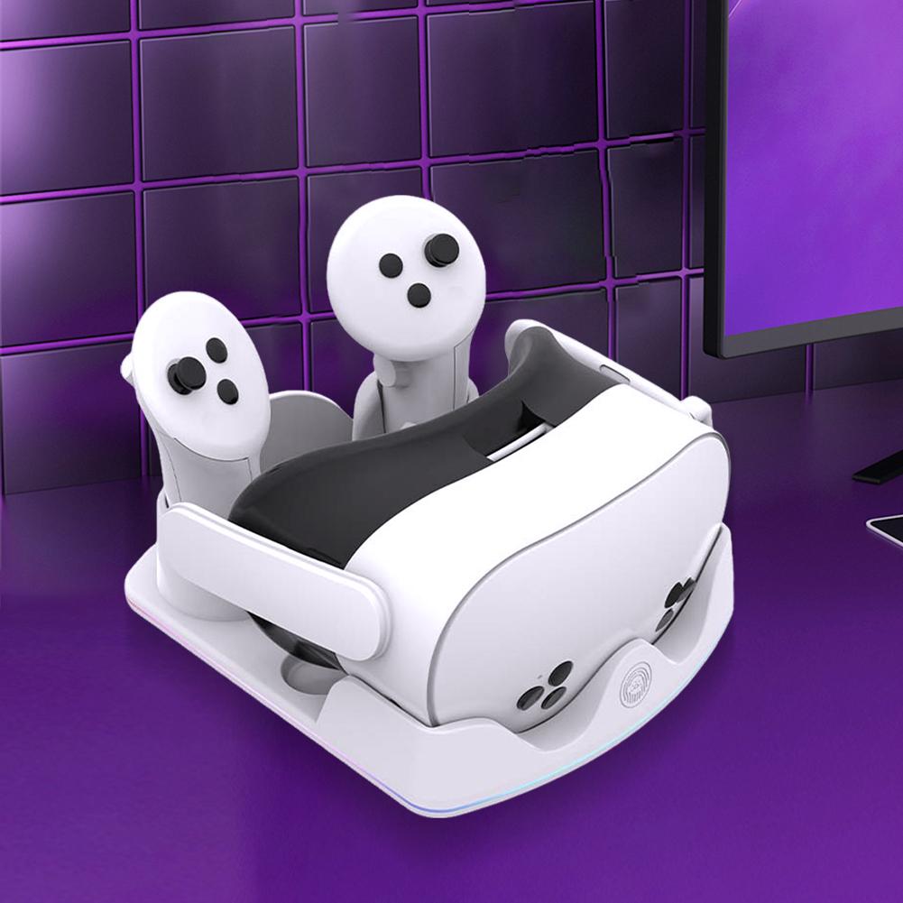 Зарядная станция для VR-шлема 3S, станция быстрой зарядки с RGB-подсветкой, зарядная подставка для VR-шлема 3S/3/2