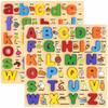 Качественная детская деревянная игрушка Пазл с алфавитом Обучающий подарок**