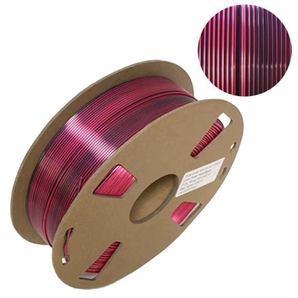 3D Printing Filament, Color Shiny PLA+ Filament 1.75mm, Silk Textures, 360° Unveils Varied Colors, Dimensional Accuracy +/- 0.02mm, 1KG Spool(2.2lbs)