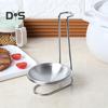 Stainless Steel Soup Ladle Holder Removable Prevent Drips Eating Hotpot Soup Spoon Rack