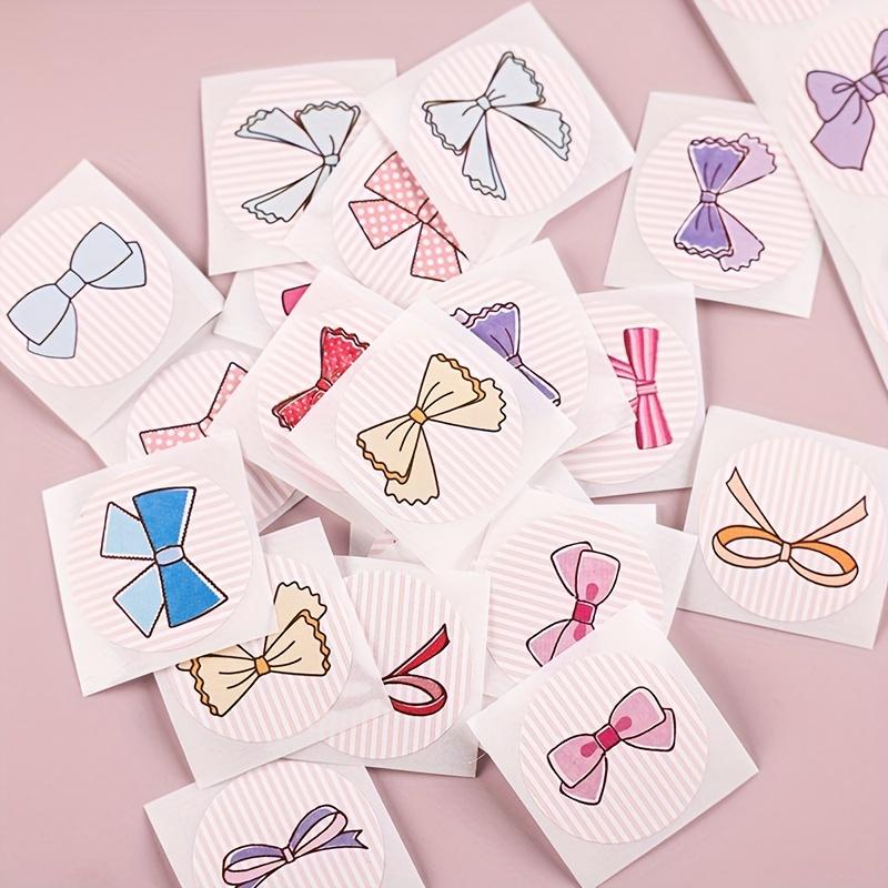 5 рулонов 2500 шт. Самоклеящиеся круглые наклейки с подарочным бантом для запечатывания, рулонные этикетки для украшения упаковки