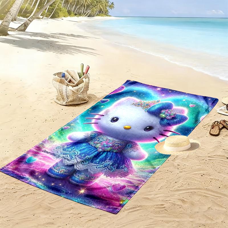 Hello Kitty Beach Towel, Multi-purpose Beach Towel Perfect for Camping and Beach Vacations