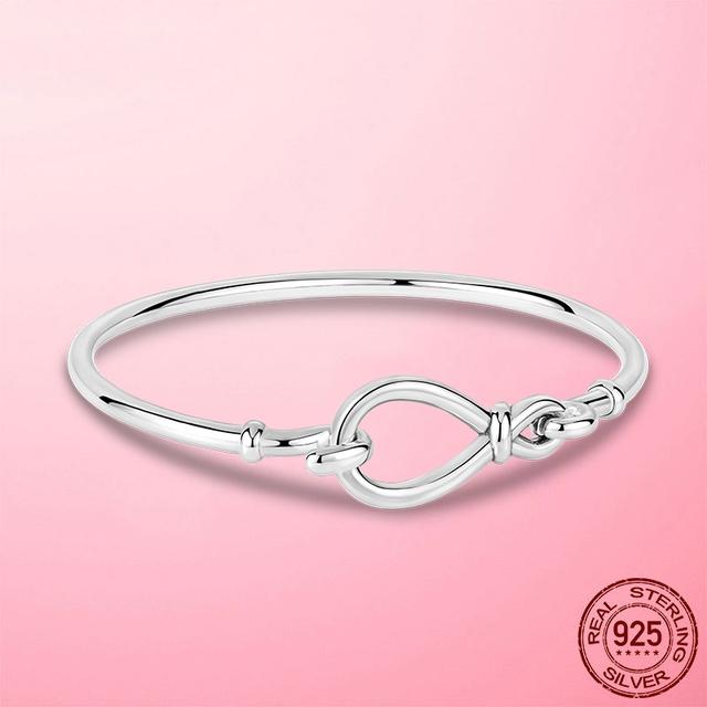 925 Серебряный Оригинальный Браслет Me Fit Brand Me Charm Бусины Мода Узел Бесконечности Женщины Femme Браслет Роскошные Ювелирные Изделия