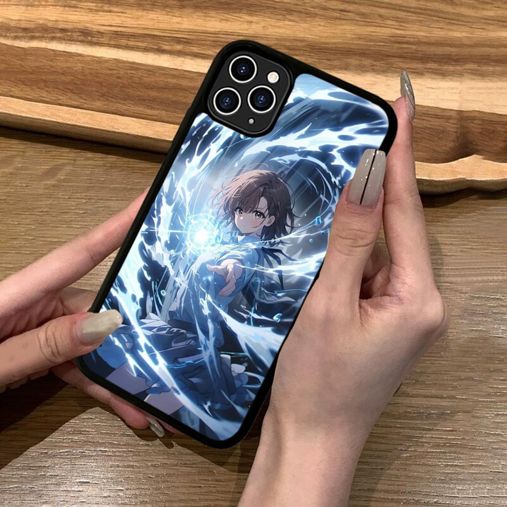 Аниме М-Мисака Микото Милый Чехол для Телефона Силиконовый PC+TPU Для Для iPhone 11 12 13 14 15 16 Plus Pro Max Чехол